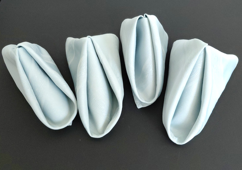 Set of 4 Lauren Ralph Lauren Cloth Napkins Pastel Blue NEW 20X20 Classic Elegant